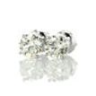 Diamond Stud Earrings Round Shape Real G/H SI1/SI2 14K White Gold 1.17 TCW