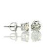 Diamond Stud Earrings Round Shape Real G/H SI1/SI2 14K White Gold 1.17 TCW