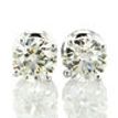 Diamond Stud Earrings Round Shape Real G/H SI1/SI2 14K White Gold 1.17 TCW