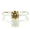 Diamond Solitaire Engagement Ring Round Fancy Brown 14K White Gold 1.00 Carat