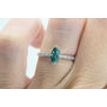 Blue Marquise Cut Diamond Engagement Ring 14K White Gold 0.83 TCW