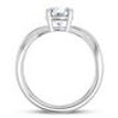 0.90 Carat Certified Round Diamond Solitaire Ring D VS2 Treated 14K White Gold