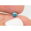 Blue Color Round Diamond 0.42 Carat SI1