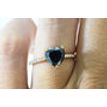 Black Heart Diamond Hidden Halo Engagement Ring 14K Rose Gold 2.22 TCW