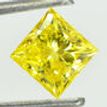 Yellow Diamond Solitaire Wedding Ring Natural Princess White Gold 14K VVS2 1.05 CT