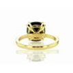 Black Diamond Alternative Engagement Ring With Accents 14K Yellow Gold Cushion Cut 3.68 TCW 