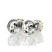 Real Diamond Solitaire Stud Earrings Round Champagne 14k White Gold 1.23 TCW