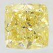 Cushion Cut Diamond Fancy Yellow Color 0.50 Carat VS2 IGI Certificate