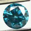0.75 Carat Round Cut Fancy Blue Color VS2 Loose Enhanced Real Diamond 5.59X5.66 MM For Engagement Ring