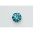 0.75 Carat Round Cut Fancy Blue Color VS2 Loose Enhanced Real Diamond 5.59X5.66 MM For Engagement Ring