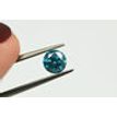 0.75 Carat Round Cut Fancy Blue Color VS2 Loose Enhanced Real Diamond 5.59X5.66 MM For Engagement Ring