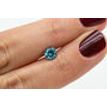 0.75 Carat Round Cut Fancy Blue Color VS2 Loose Enhanced Real Diamond 5.59X5.66 MM For Engagement Ring