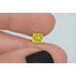 1 Carat Yellow Princess Diamond SI2 5.19X4.92 MM