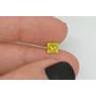1 Carat Yellow Princess Diamond SI2 5.19X4.92 MM