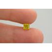 1 Carat Yellow Princess Diamond SI2 5.19X4.92 MM