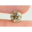 Round Cut Diamond Natural Fancy Champagne Color Loose SI1 Certified 2.02 Carat