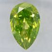 Pear Shape Diamond Fancy Green Color 1 Carat SI1 IGI Certificate