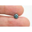 Loose Round Shape Diamond Fancy Blue Color Real 0.75 Carat SI3 Natural Enhanced