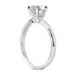 1 Carat Green Diamond Solitaire Ring Round 14K White Gold
