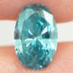 Oval Diamond Fancy Blue Color 1.57 Carat SI1
