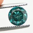 Loose Blue Diamond Round Cut Fancy Color SI1 Real Enhanced 1.51 Carat For Ring