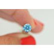 Loose Blue Diamond Fancy Color Round Shaped SI2 Certified Enhanced 1.42 Carat