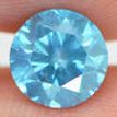 Loose Blue Diamond Fancy Color Round Shaped SI2 Certified Enhanced 1.42 Carat