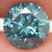Loose Round Shape Diamond Real Fancy Blue Color 1.39 Carat SI2 Enhanced For Ring