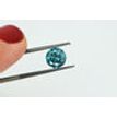 Loose Round Shape Diamond Real Fancy Blue Color 1.39 Carat SI2 Enhanced For Ring