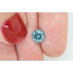 Loose Round Shape Diamond Real Fancy Blue Color 1.39 Carat SI2 Enhanced For Ring