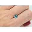 Loose Round Shape Diamond Real Fancy Blue Color 1.39 Carat SI2 Enhanced For Ring