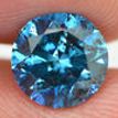 Round Cut Diamond Fancy Blue Color SI3 1.43 Carat Loose Enhanced Real For Ring