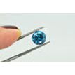 Round Cut Diamond Fancy Blue Color SI3 1.43 Carat Loose Enhanced Real For Ring
