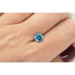 Round Cut Diamond Fancy Blue Color SI3 1.43 Carat Loose Enhanced Real For Ring