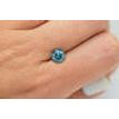 Loose Round Shaped Diamond Real 1.50 Carat Fancy Blue Color I1 Enhanced Natural