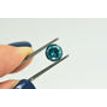 Loose Blue Diamond Round Shaped Fancy Color SI1 Real Natural Enhanced 1.37 Carat