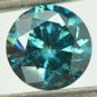 Blue Diamond Loose Real Round Shaped Fancy Color SI2 Natural Enhanced 1.34 Carat