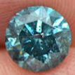 Loose Round Cut Diamond 1.42 Carat Fancy Blue Color Enhanced I1 For Engagement