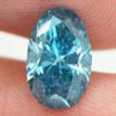 Fancy Blue Oval Diamond 1.43 Carat SI2