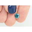 Loose Blue Diamond Round Shaped Fancy Color SI1 Real Natural Enhanced 1.37 Carat