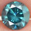 Loose Blue Diamond Round Shaped Fancy Color SI1 Real Natural Enhanced 1.37 Carat
