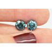 3.42 TCW Diamond Pair Round Fancy Blue Loose I1