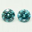 Loose Fancy Blue Round Diamonds Matching Pair 0.59 TCW VS2
