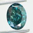 Oval Cut Diamond Fancy Blue Color Loose 1.08 Carat VS2