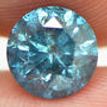 Loose Round Diamond Fancy Blue Color 1.76 Carat SI3 Natural Enhanced Polished