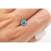 Loose Round Diamond Fancy Blue Color 1.76 Carat SI3 Natural Enhanced Polished