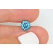 Loose Round Diamond Fancy Blue Color 1.76 Carat SI3 Natural Enhanced Polished
