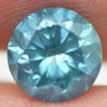 Blue Diamond Round Shaped Loose Fancy Color Real Natural Enhanced SI2 2.12 Cara