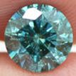 Loose Round Shape Diamond Fancy Turquoise Color SI2 Natural Enhanced 1.31 Carat