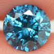 Loose Round Shape Diamond Real Fancy Blue Color 1.17 Carat I1 Certified Enhanced